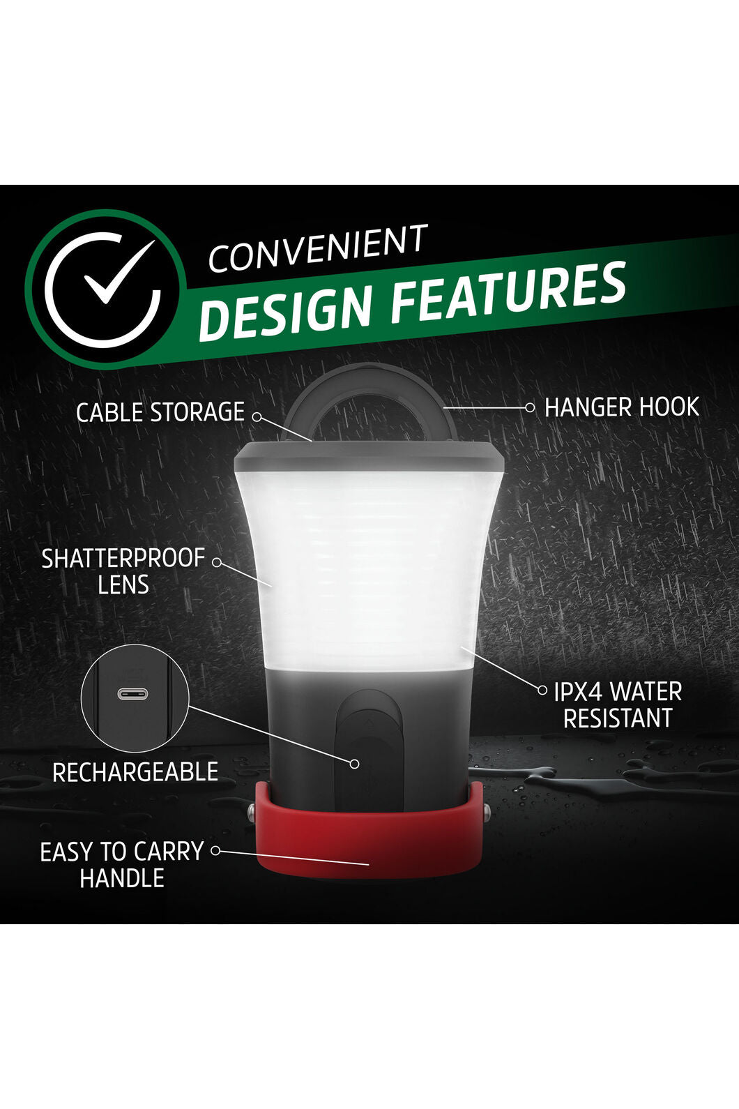 Energizer Rechargeable Power Indicator Lantern 500 Lumen